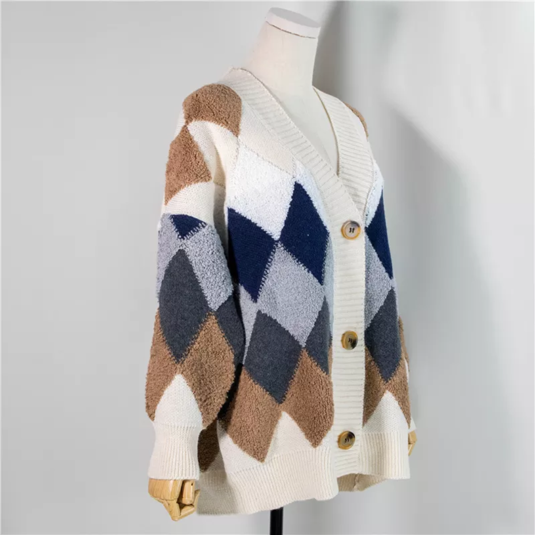 Sophia | Moderne und Oversized Damen Strick Strickjacke