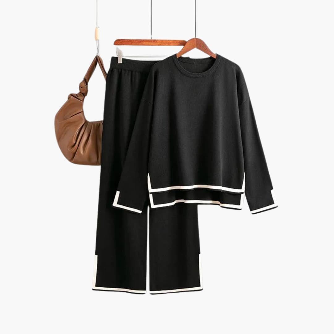 Luna | Two-Piece Set – Long-Sleeve Top and Matching Trousers for Women