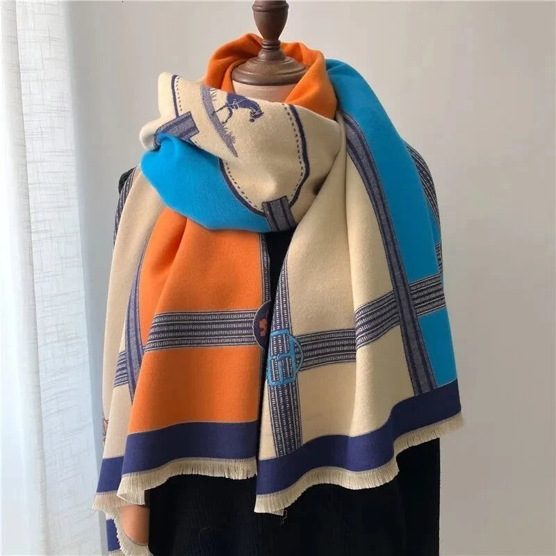 Drune | Oversized Shawl – Elegant Floral Design for Women