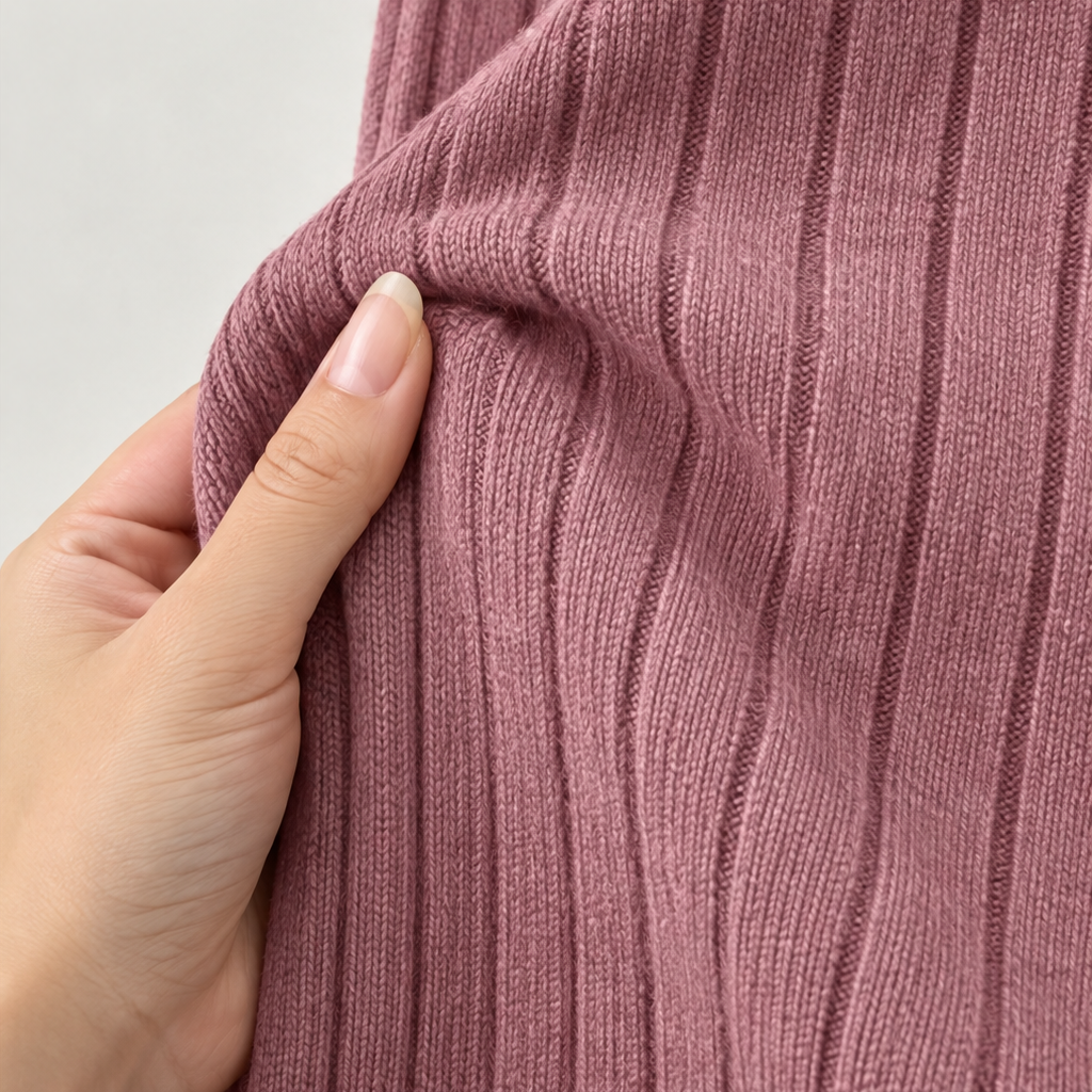 Ribwarm | Hoodie-Maxikleid aus Rippenstrick