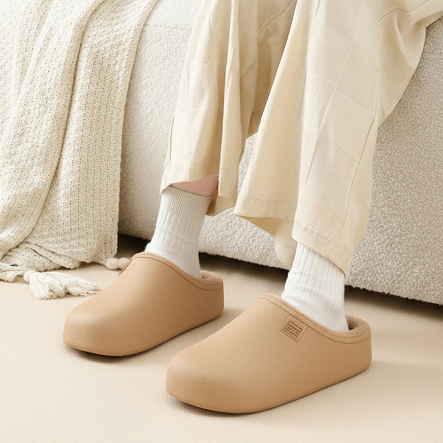 Bequeme Clogs Hausschuhe mit Warmfutter