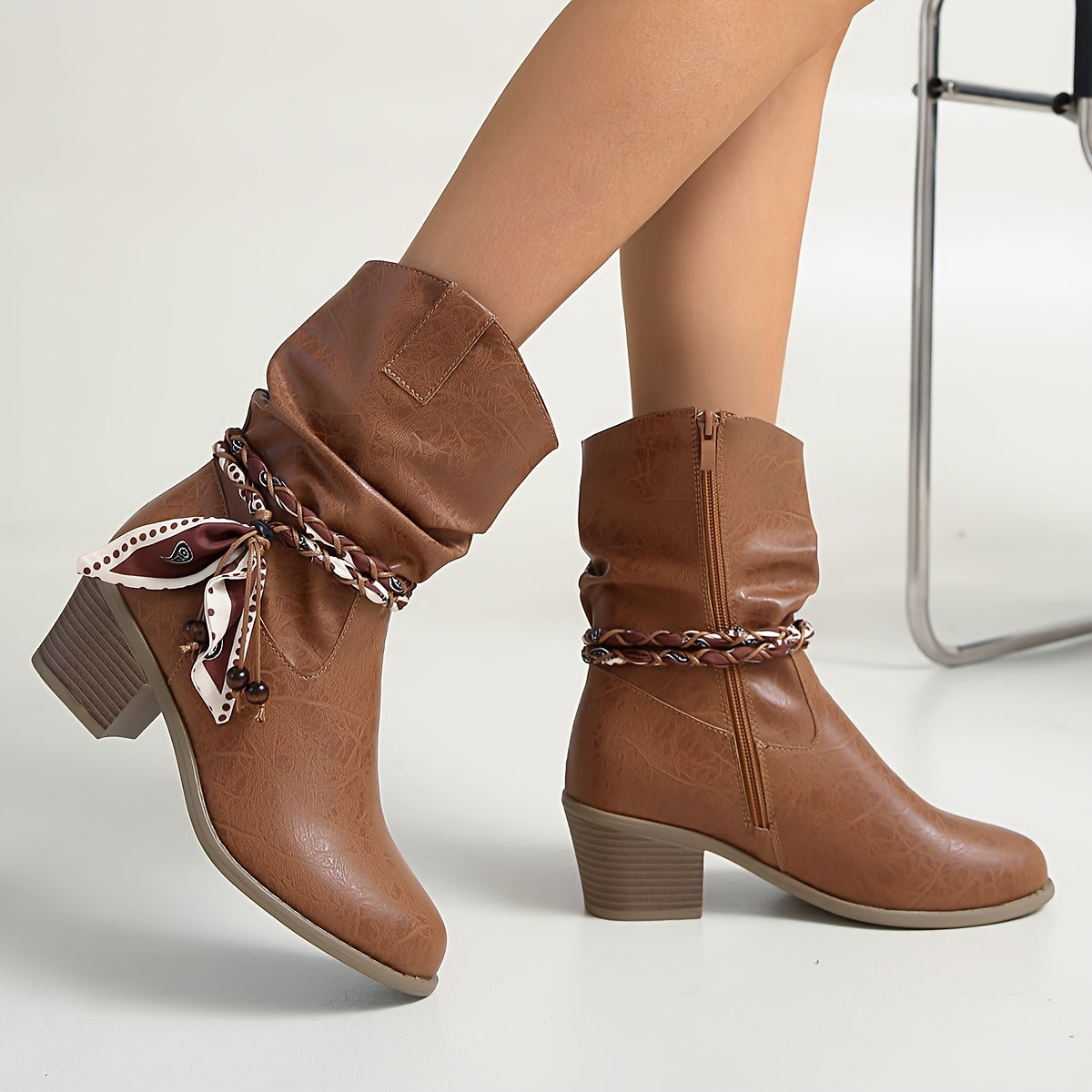 Camille | Lässige und stilvolle Slouch Stiefeletten