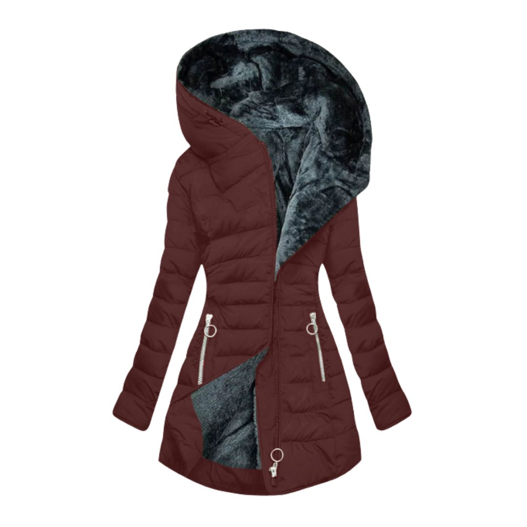 Clara | Elegante und wasserdichte lange Winterjacke