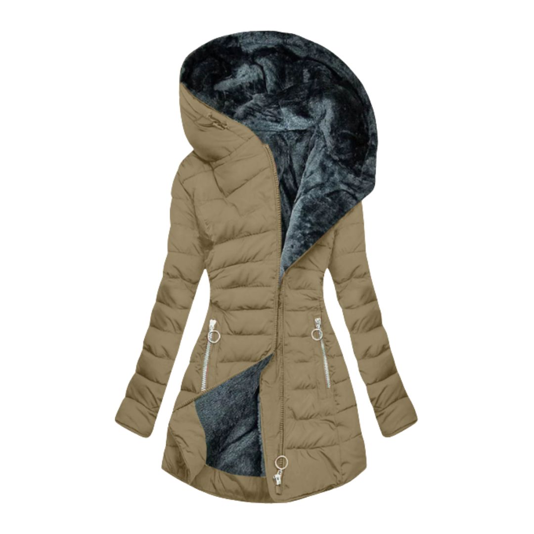 Clara | Elegante und wasserdichte lange Winterjacke