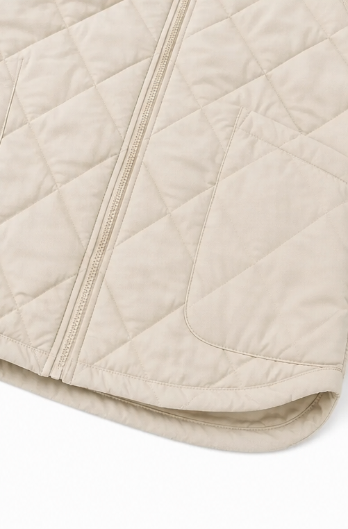 Knitpuff | Quilt Puffer Jacket met Gebreide Panelen
