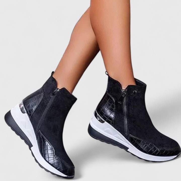 Julia | Elegante und stützende Orthopädische Keilabsatz-Stiefeletten