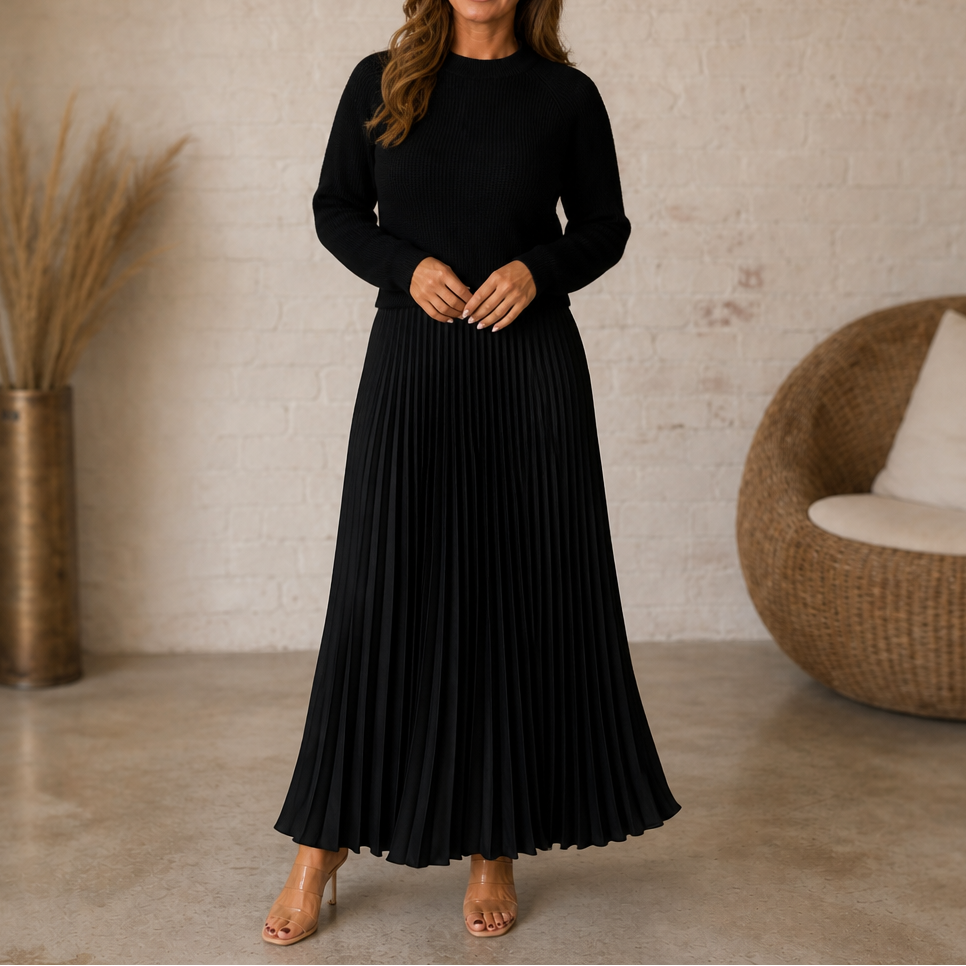 Wearbella | Kleider mit Strick-Oberteil und Plisseerock