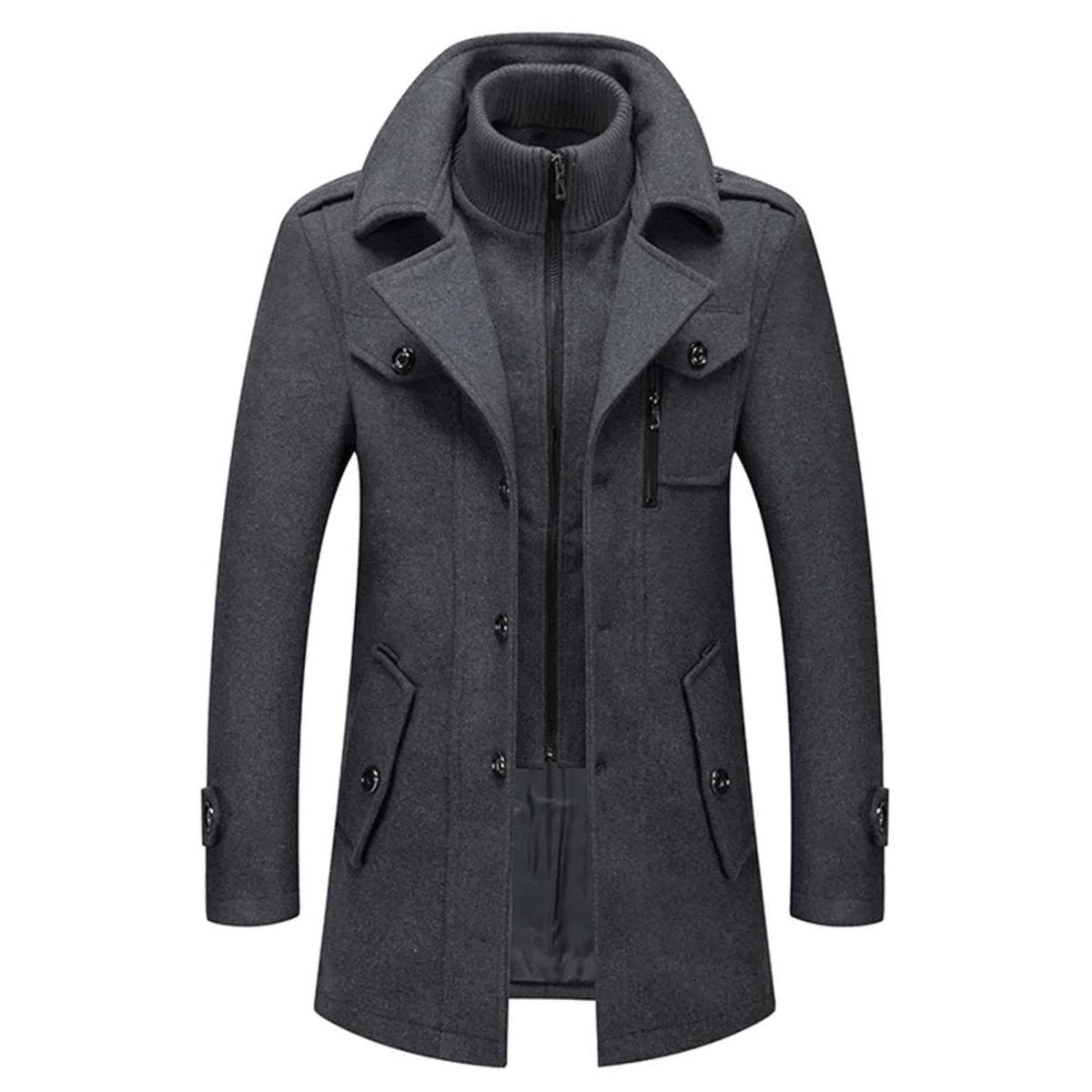 Lukas | Wool Coat – Slim Fit Winter Style for Men