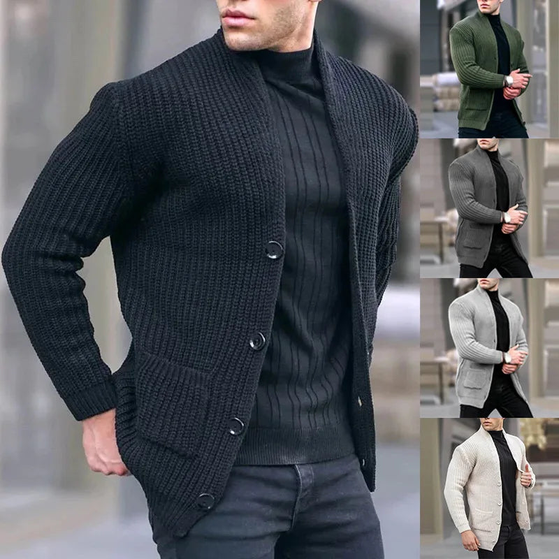 Niklas | Moderne und bequeme Herren Strick Strickjacke