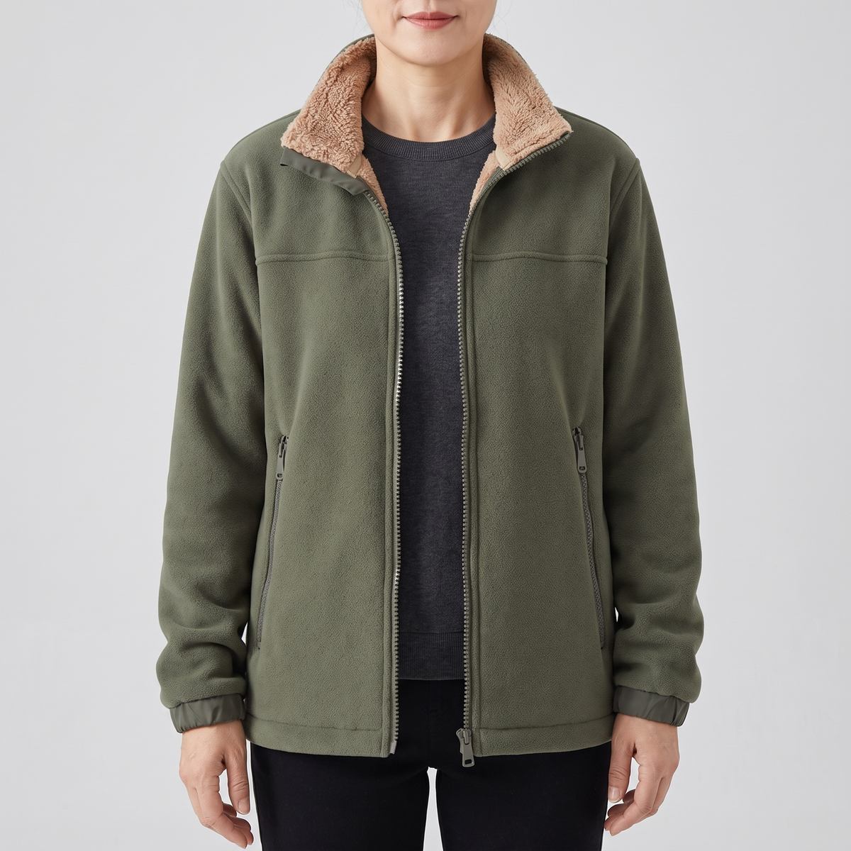 ZERANO | Lammfell Jacke – Bequeme und Warme Alltagskleidung