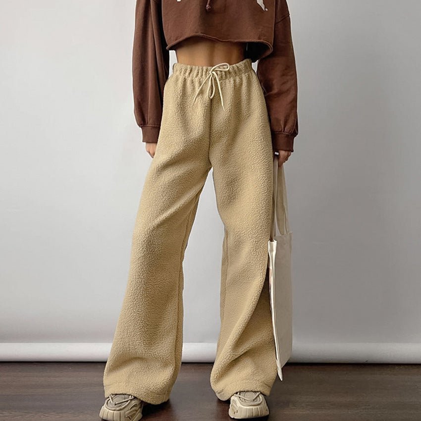 WW | Wide-Leg Fleece Pants for Women – Comfortable Relaxed Fit