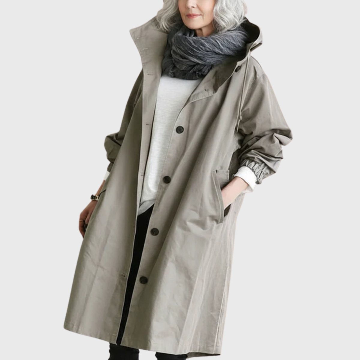 Christin | Wasserabweisender und eleganter Kapuzen Trenchcoat