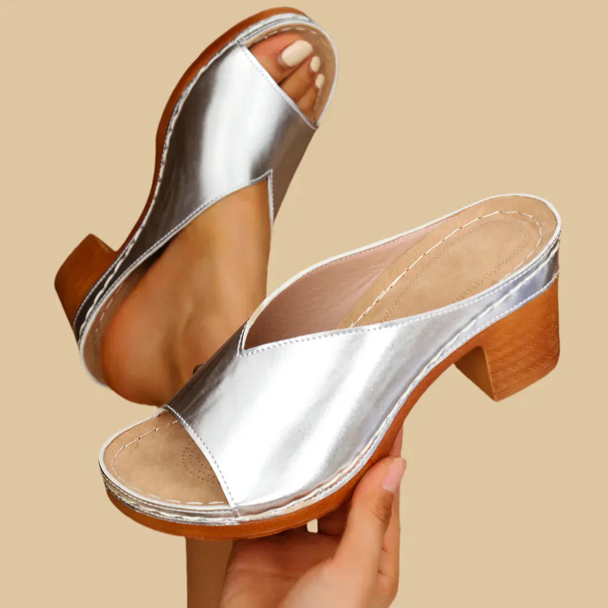 Sophia | Schicke und bequeme Damen Sommersandalen mit Absatz