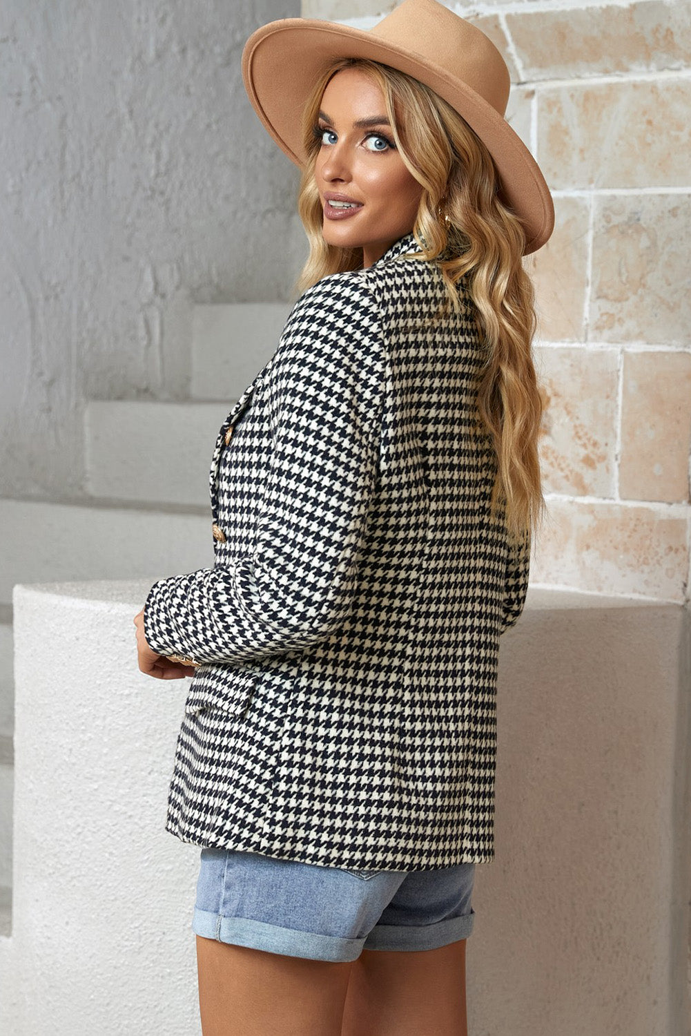 Vanessa | Klassischer Hahnentritt Blazer für Damen