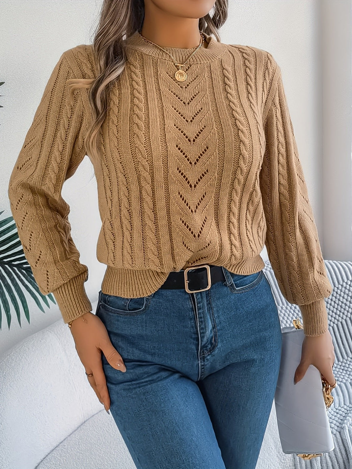 Blythe | Cable-Knit Sweater – Cozy Textured Style for Women