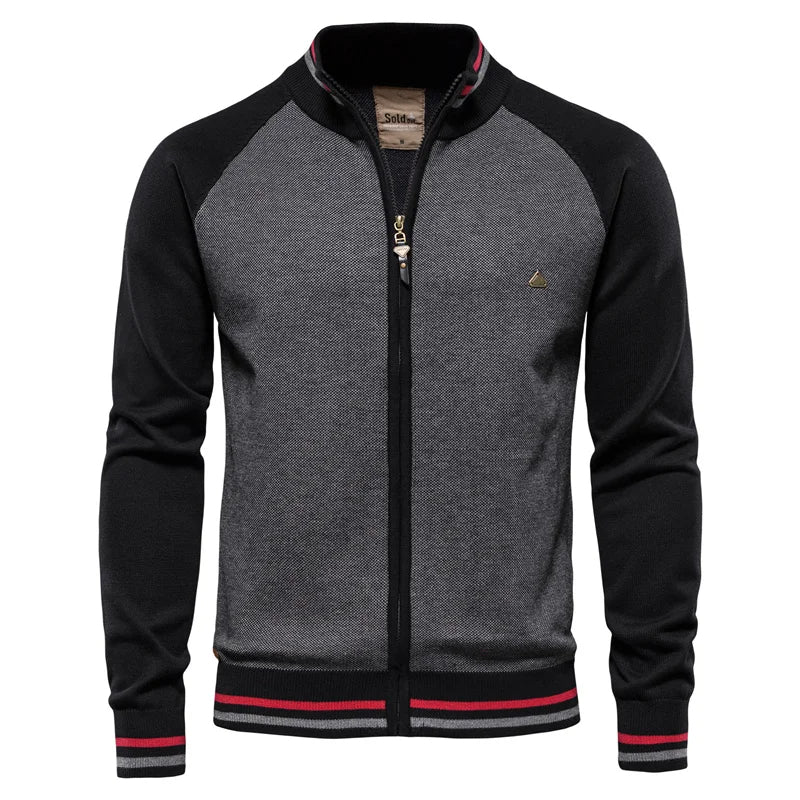 Maximilian | Moderne und bequeme Herren Baumwoll Strickjacke