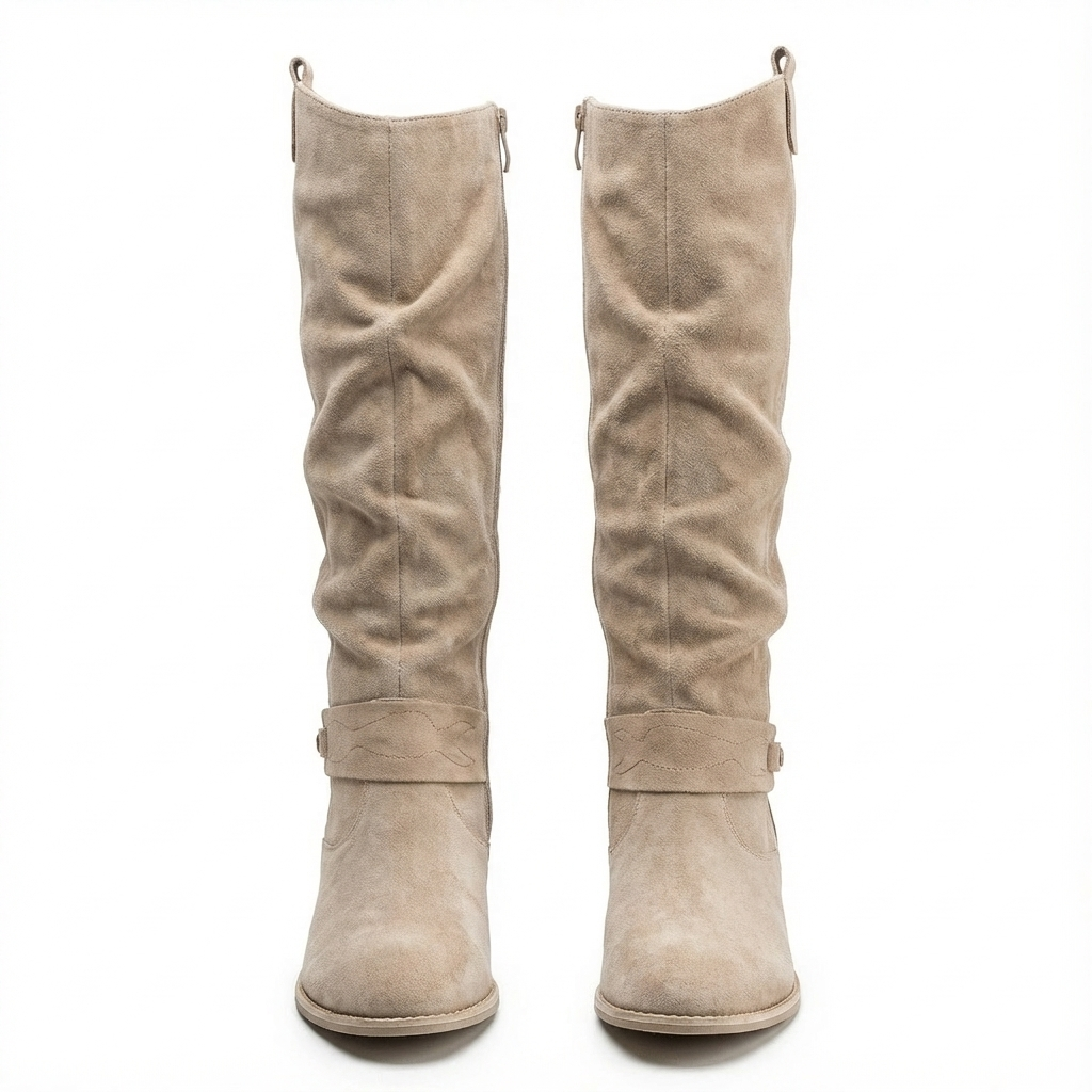 Katrin | Bequeme und elegante Kniehohe Slouch Stiefel