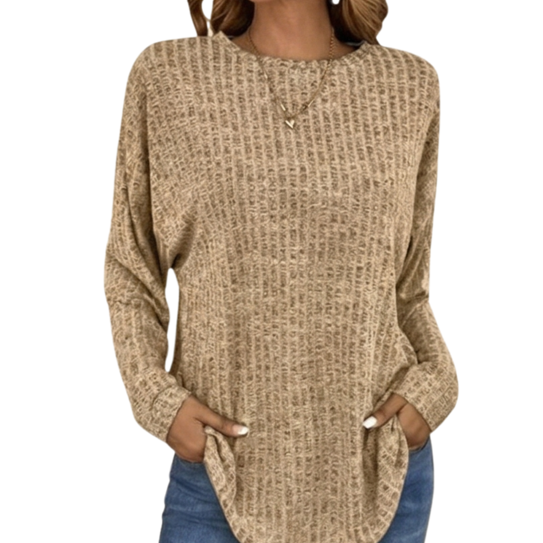 Wovelle | Waffle Knit Oversized Sweater – Casual Fit voor Vrouwen