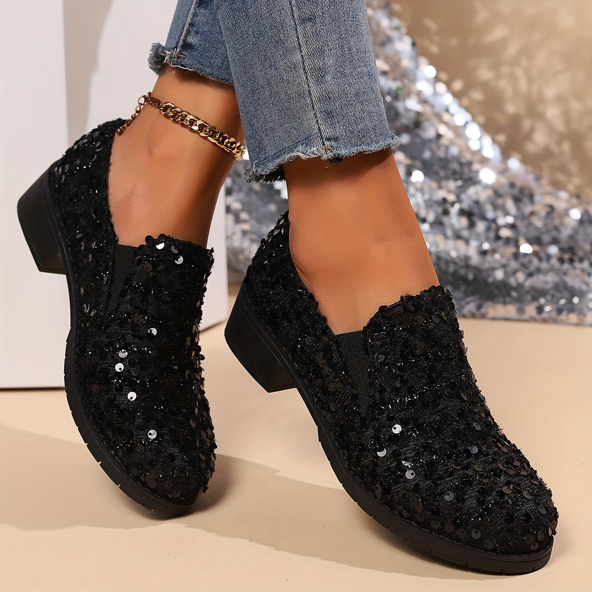 Bernadette | Slip-On Loafers mit Schimmer für Frauen