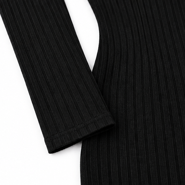 Ravella | Ribbed V-Neck Sweater Dress – Stylish Knit für Damen