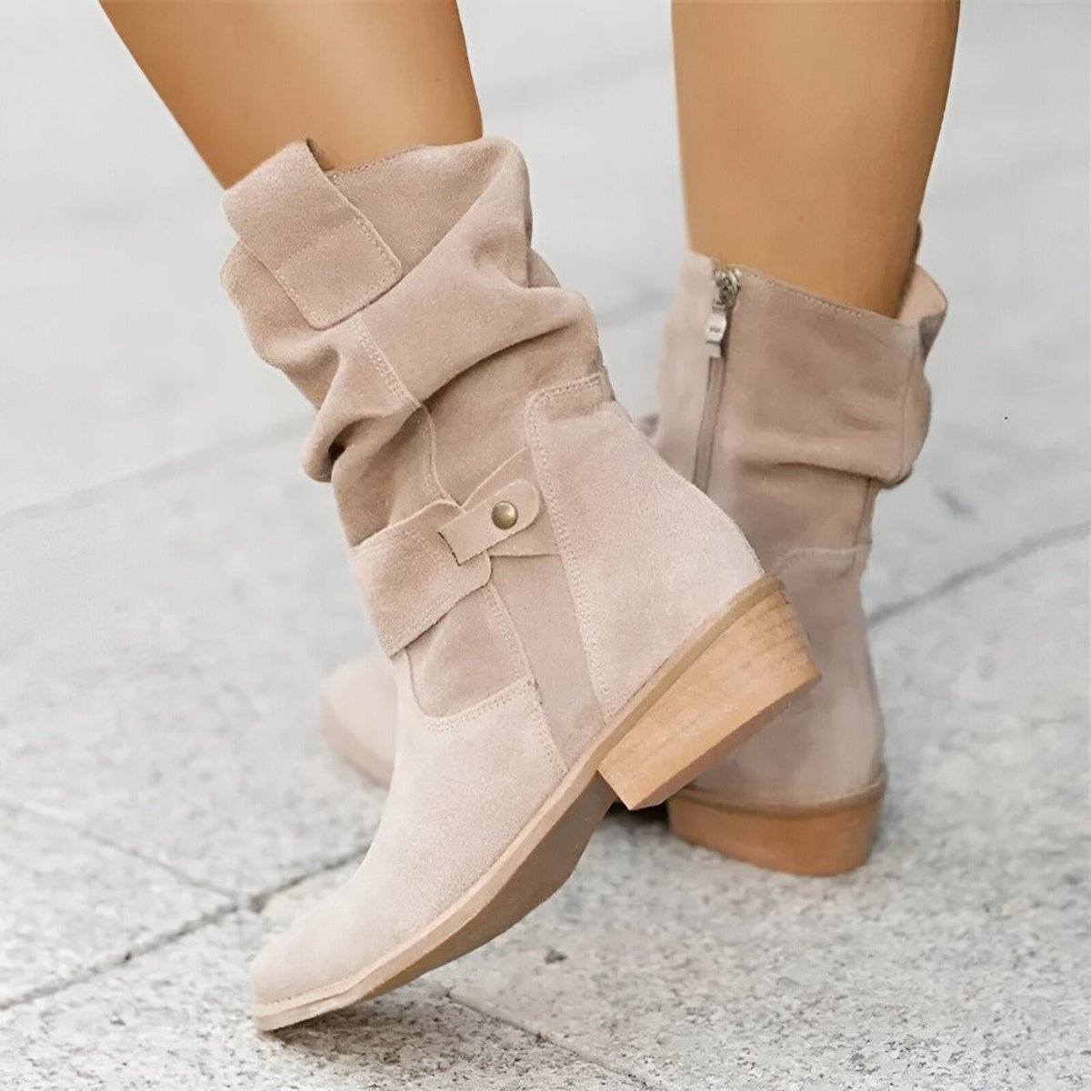Jessika | Stilvolle und bequeme Kniehohe Stiefel aus Kunstwildleder