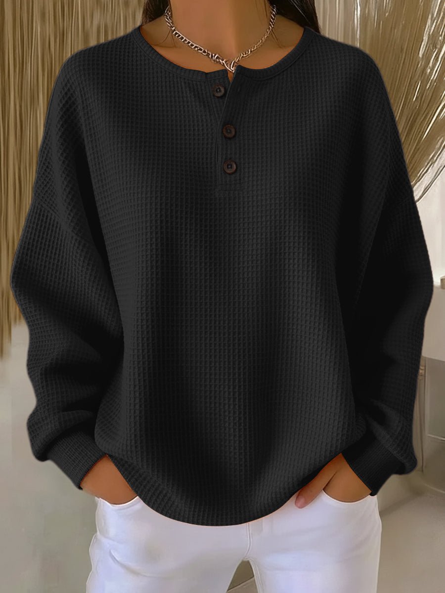 Sophia | Moderner Und Bequemer Damen Strickpullover mit Waffelstruktur