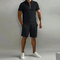 James | Modernes und gepflegtes Herren Polos-Shorts-Set