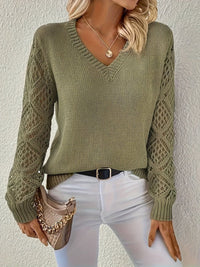 Lena | Eleganter Damen Strickpullover mit V-Ausschnitt