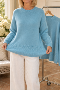 Stella | Eleganter und Vielseitiger Zopfmuster Strickpullover