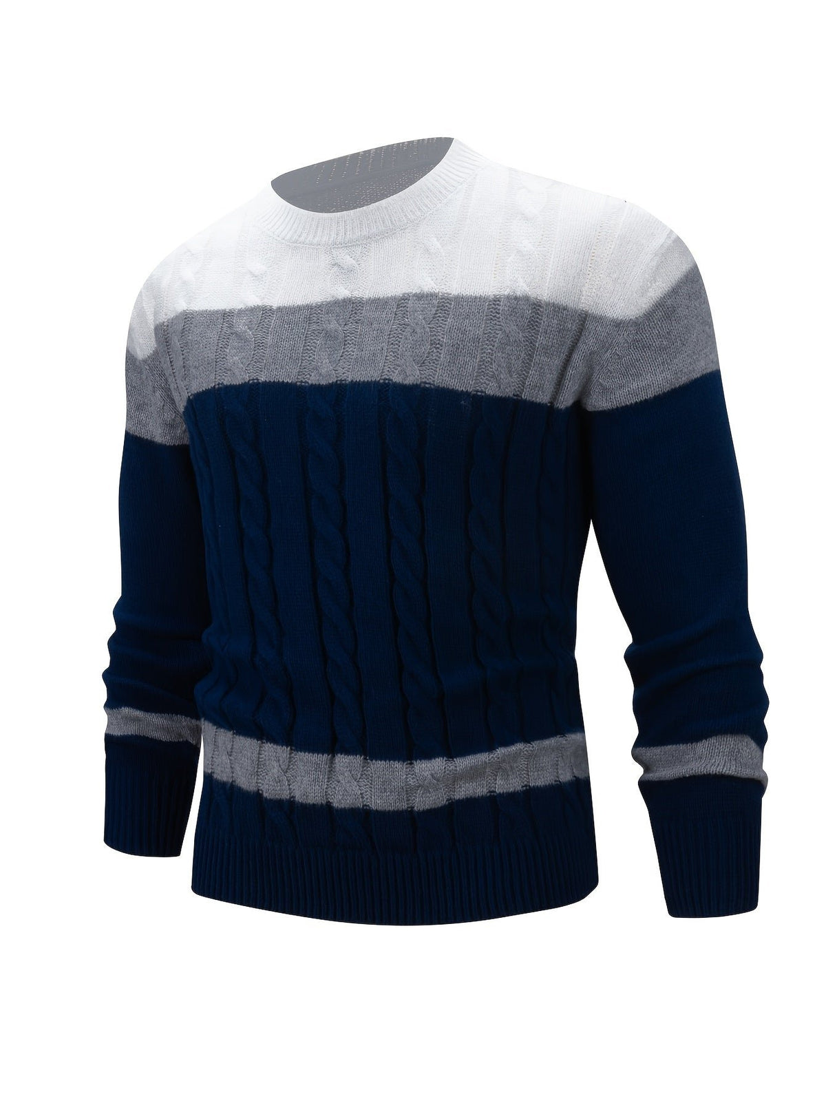 Nolan | Textured Cable-Knit Sweater – Timeless Look for Men