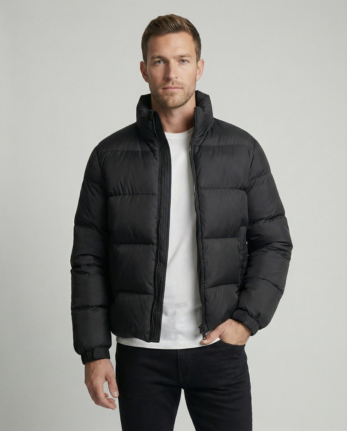 Drune | Pufferjacke für Herren – Warme Winterjacke mit Kapuze