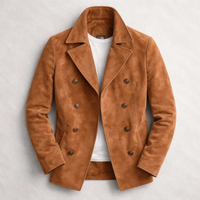 James | Klassischer Herren-Trenchcoat aus hochwertigem Wildleder