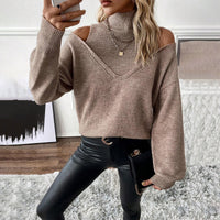 Laura | Eleganter und bequemer schulterfreier Rollkragenpullover