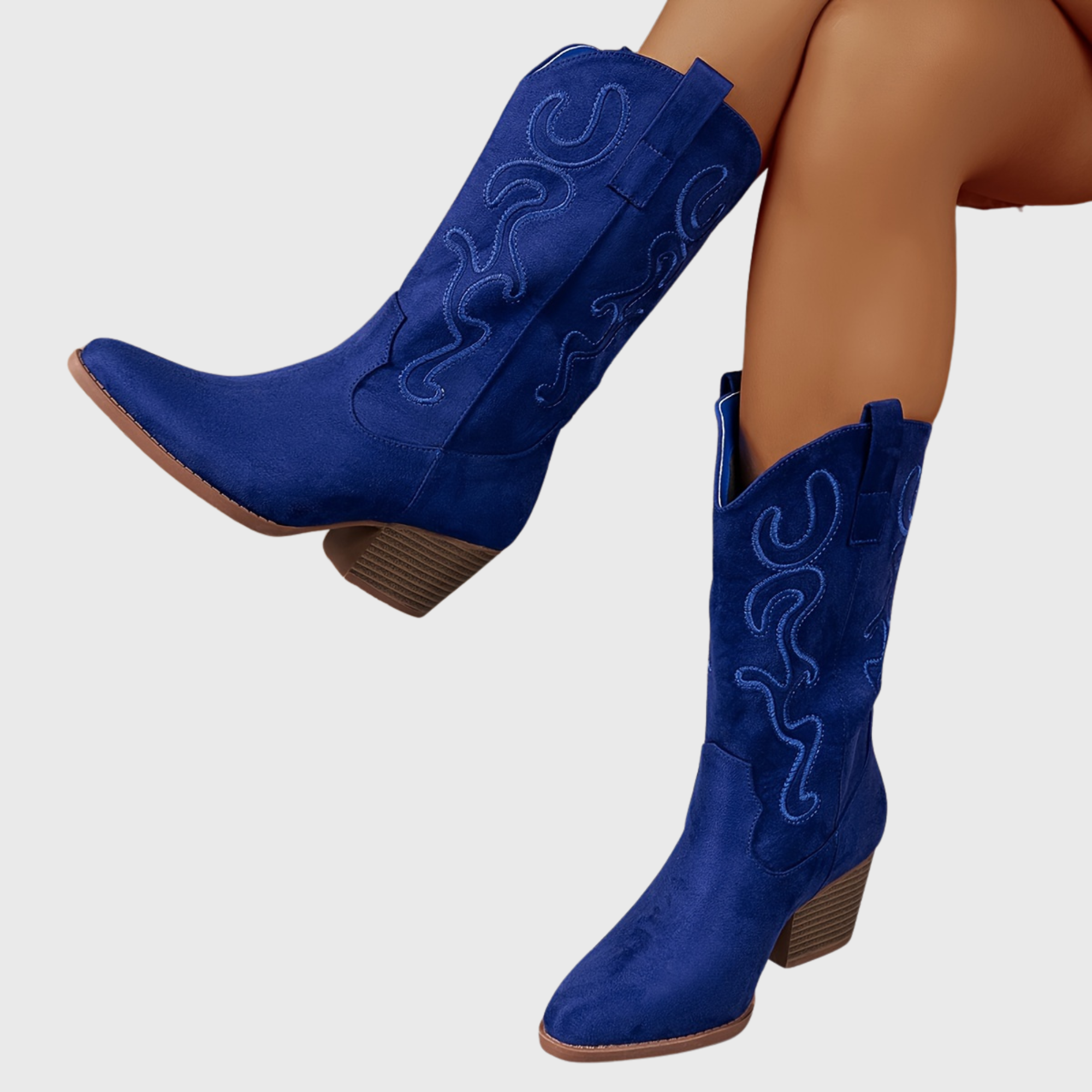 Marielle | Farbenfrohe und stilvolle weitem Schaft Cowboystiefel