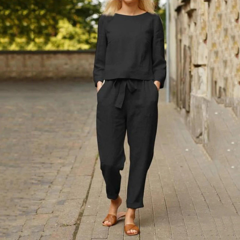 Sarah | Elegantes und leichtes Damen Sommer Zweiteiler Set