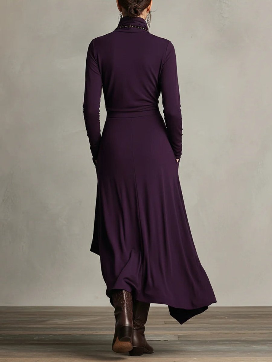 Vanessa | Modernes und Bequem langen Ärmeln Maxikleid