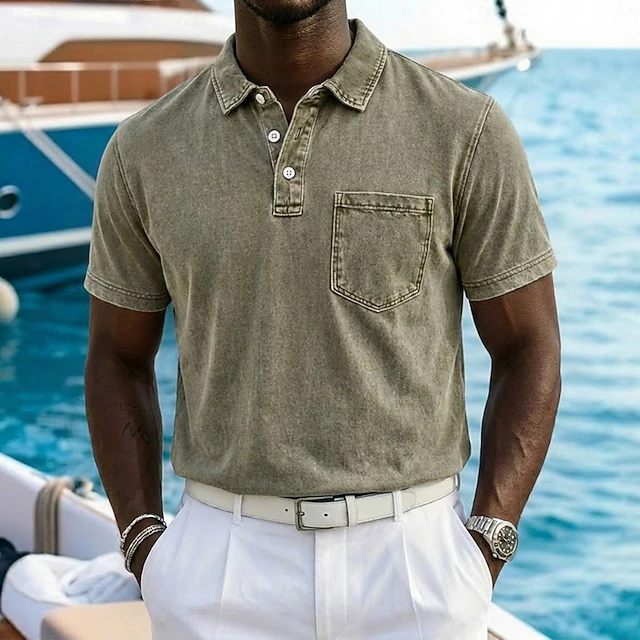 Vincent | Vintage-Washed Polo Shirt – Zeitloser Stil für Herren