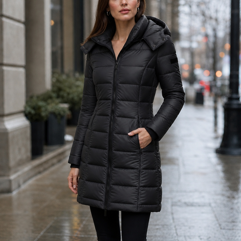 Wearbella | Mid-Length Puffer Jacket – Warm en Stijlvol