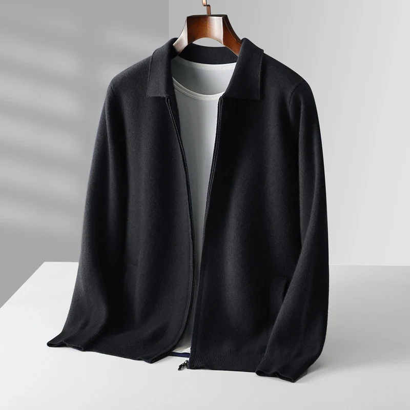 Ethan | Elegante Strickjacke mit Durchgehendem Reißverschluss