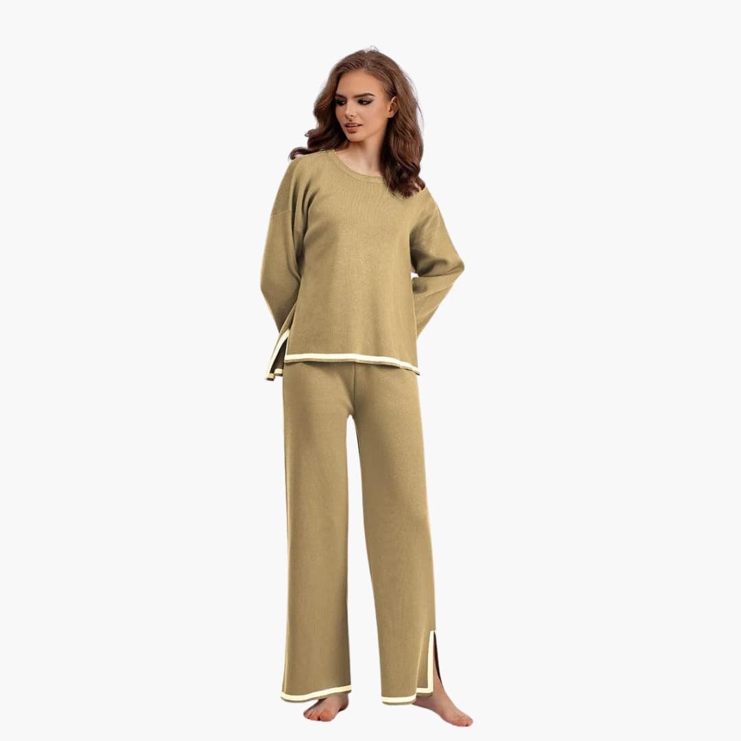 Luna | Two-Piece Set – Long-Sleeve Top and Matching Trousers for Women
