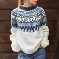 Mila | Warmer und gemütlicher Wollpullover mit nordischem Muster
