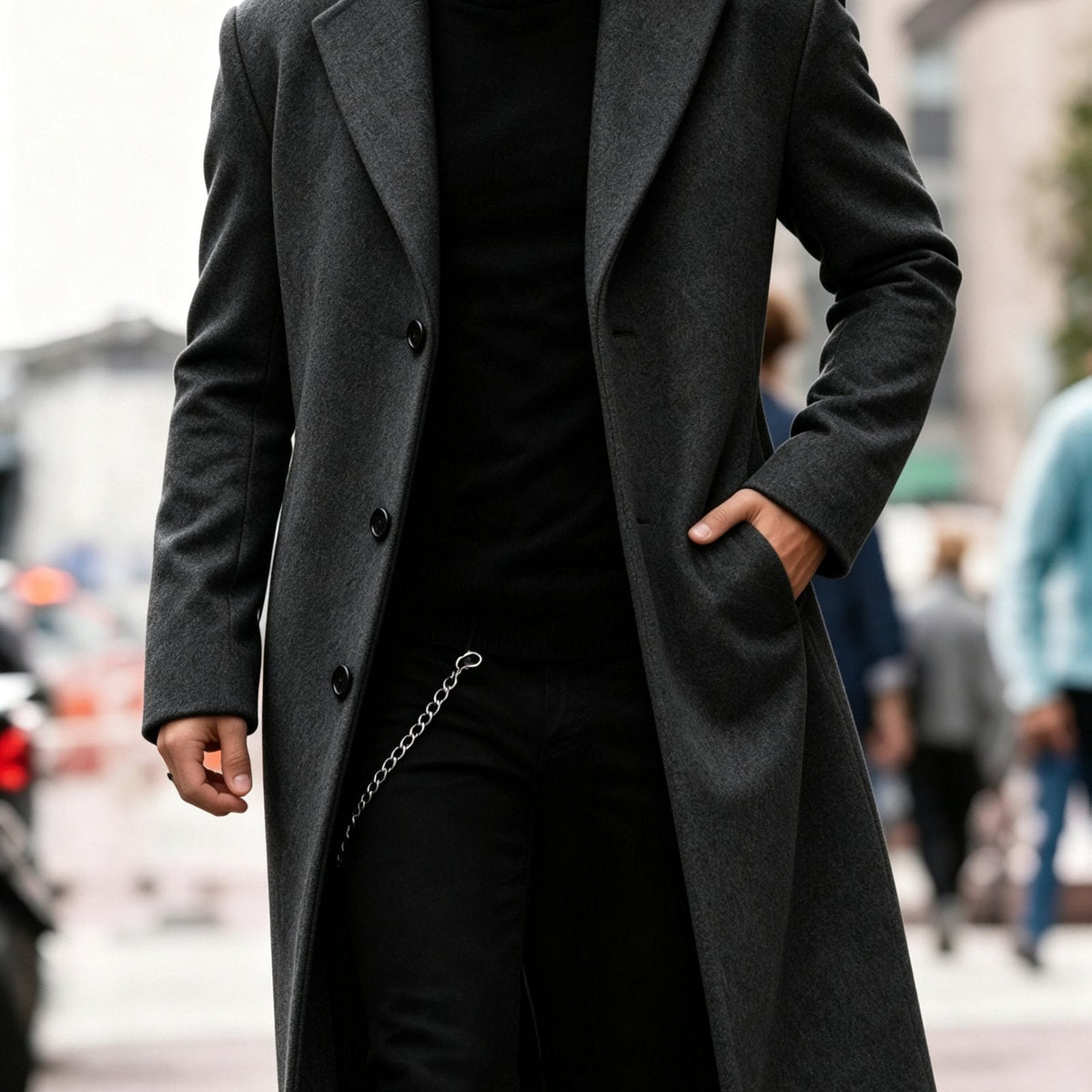 Chandler | Long Trench Coat – Timeless Elegance for Men