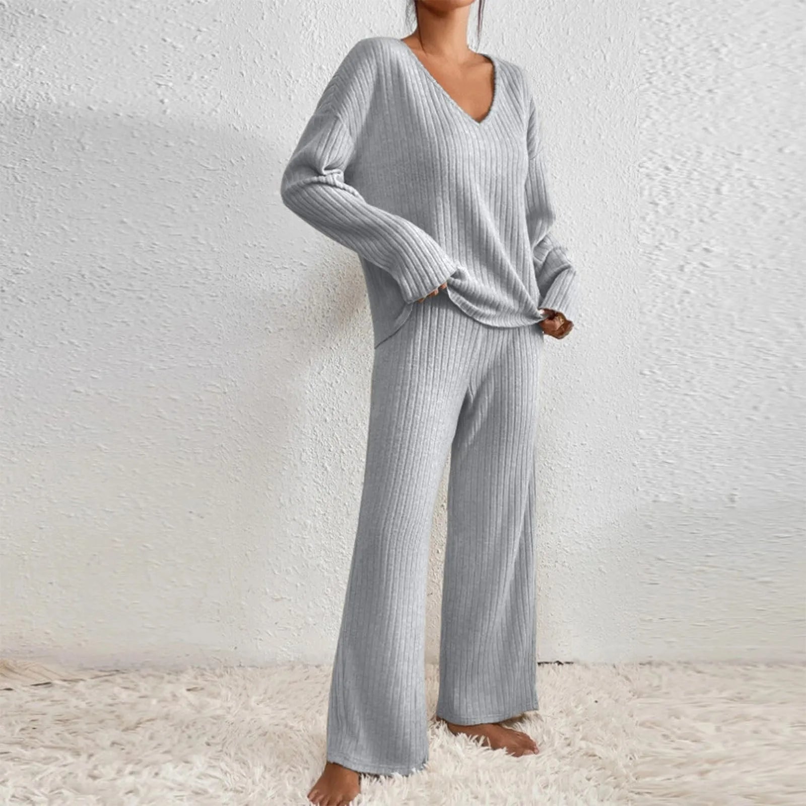 Elisabeth | Bequemes und raffiniertes Strick Zweiteiler Set