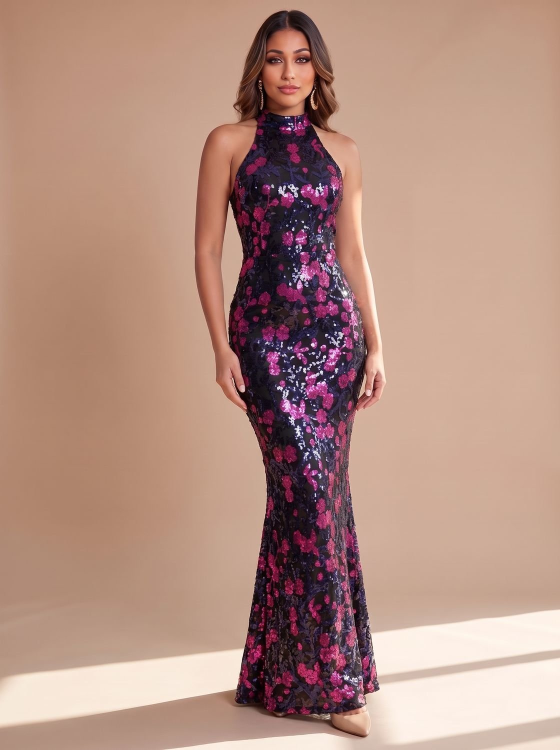 Grace | Mermaid Dress – Floral Sequin Gown für Frauen