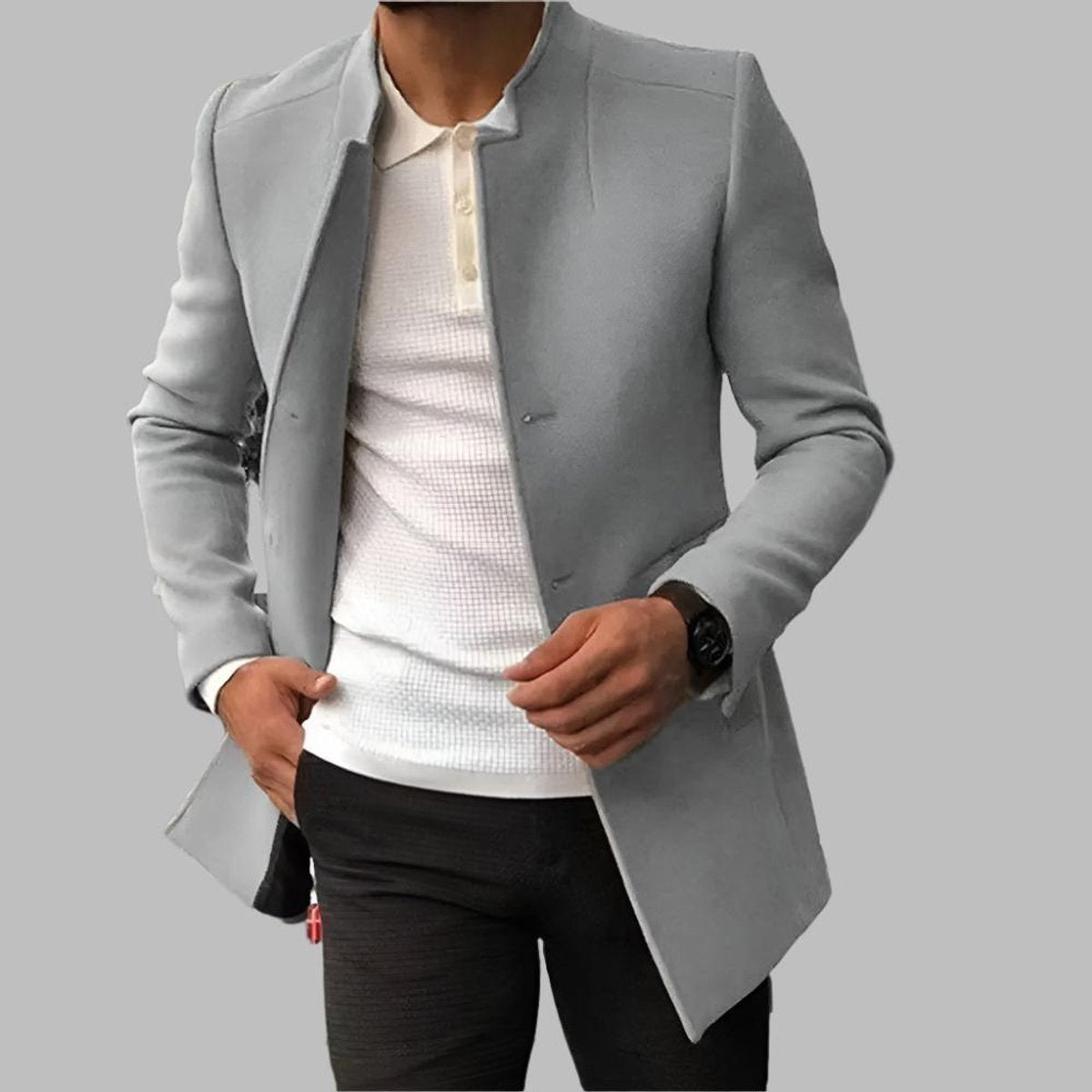 Matthias | Wool Coat – Elegant Slim-Fit Style for Men