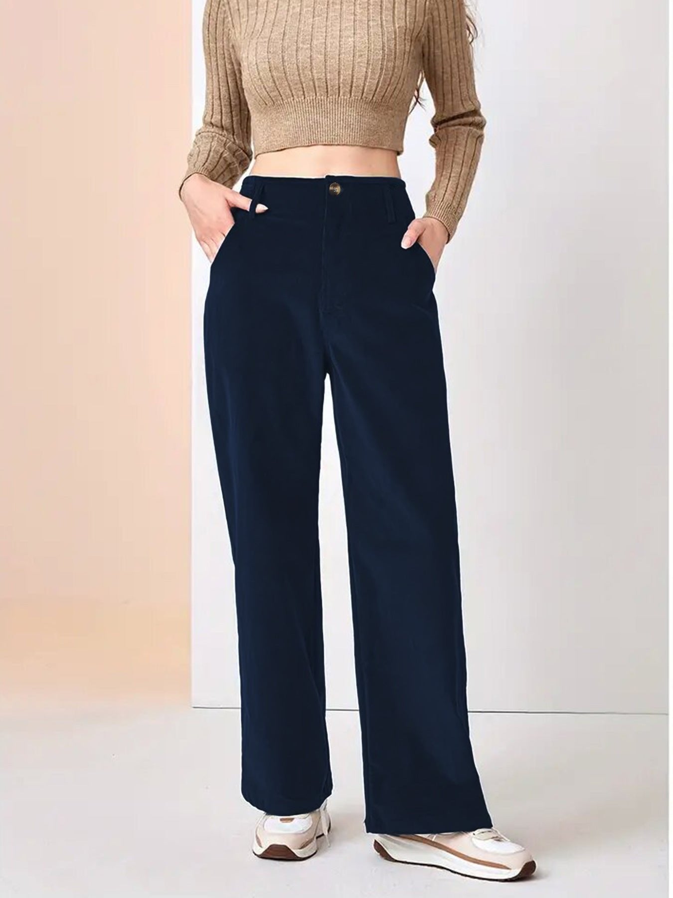 Frieda | Weite Bein Stoffhose – Lässiger Schnitt für Frauen