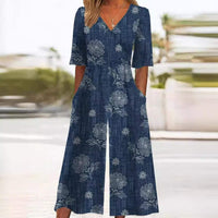 Jennifer | Stilvoller und entspannter Damen Jumpsuit mit Blumenmuster