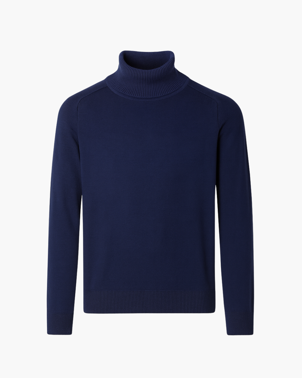 Feinstrick Rollkragenpullover mit Rippkragen