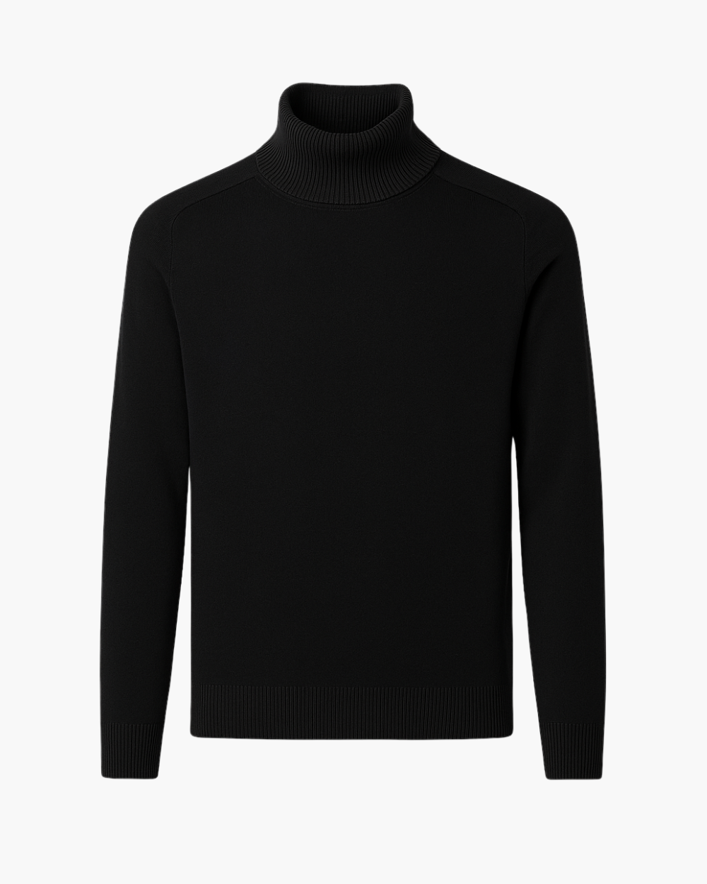 Feinstrick Rollkragenpullover mit Rippkragen