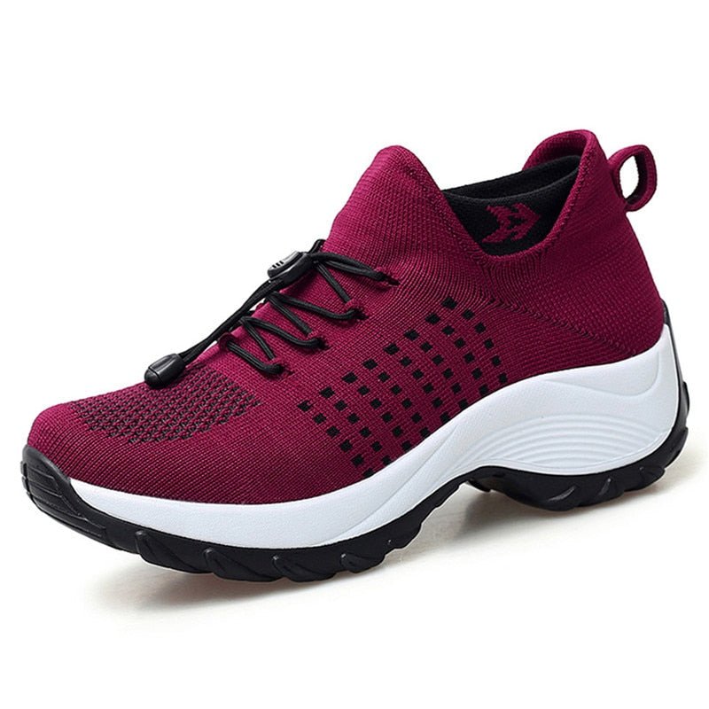 Claudia | Komfortable und stützende Orthopädische Knit-Plateau-Sneaker